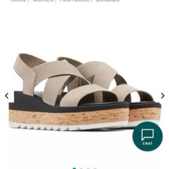 SOREL Cameron Flatform Slingbacks size 6.5 - Picture 2 of 2